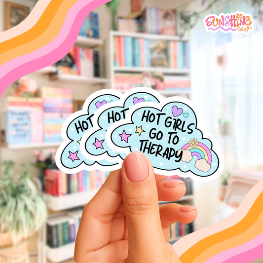 Autocolante "Meninas vão à terapia"