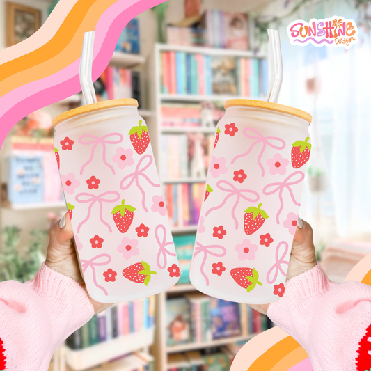 Taça de vidro Berry Bow