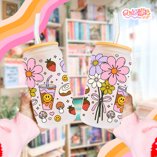 Copo de vidro Sweet Bloom