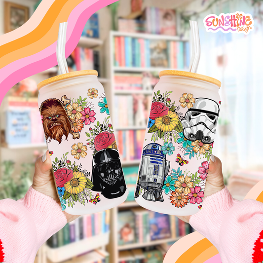 Copo de vidro Flor Galáctica