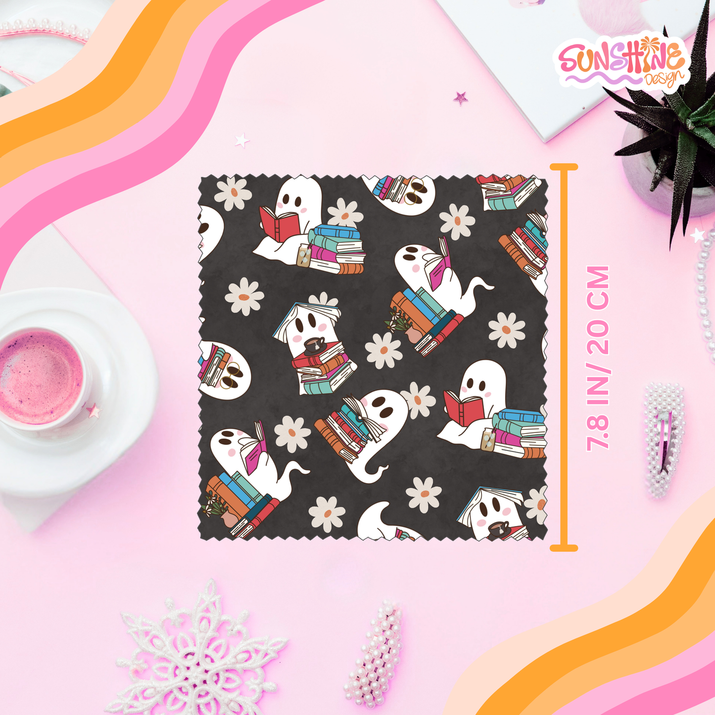 Bookish Ghost Glasses Cloth