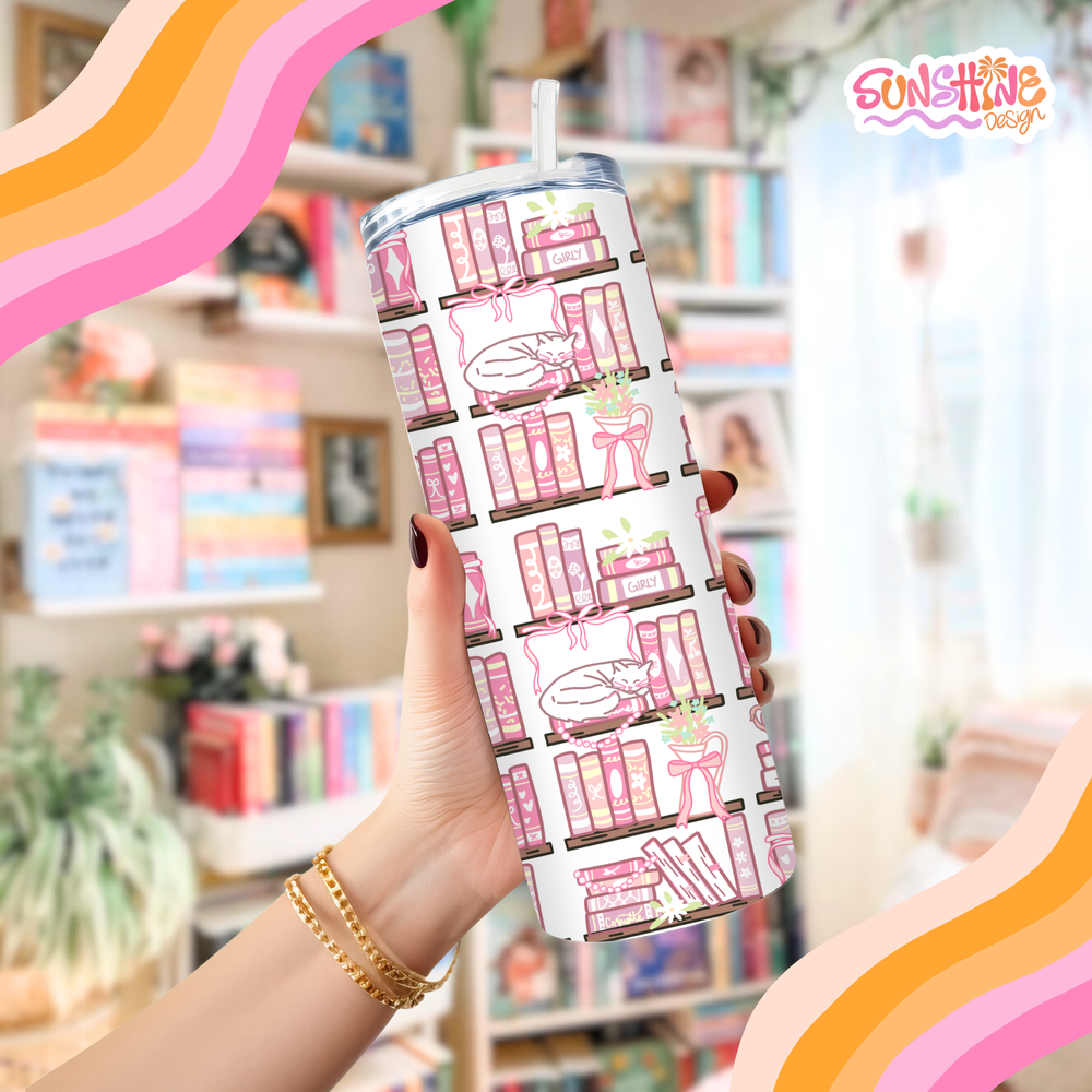 Cat Booklover Tumbler