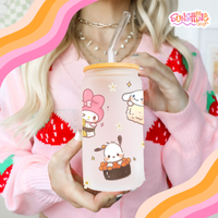 Load image into Gallery viewer, Sushi Kitty Glass Cup
