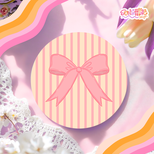 Pink Bow Coaster