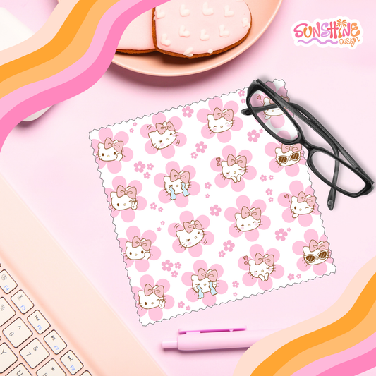 Cute Kitty Glasses Cloth