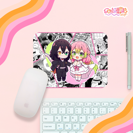 Mitsuri and Obanai Mouse Pad