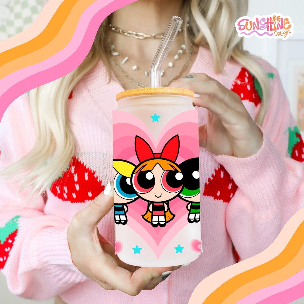 Powerpuff Girls Glass Cup