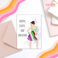 Load image into Gallery viewer, Flirty and Thriving Birthday Card

