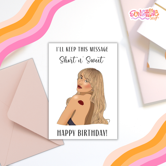 Short & Sweet Birthday Card