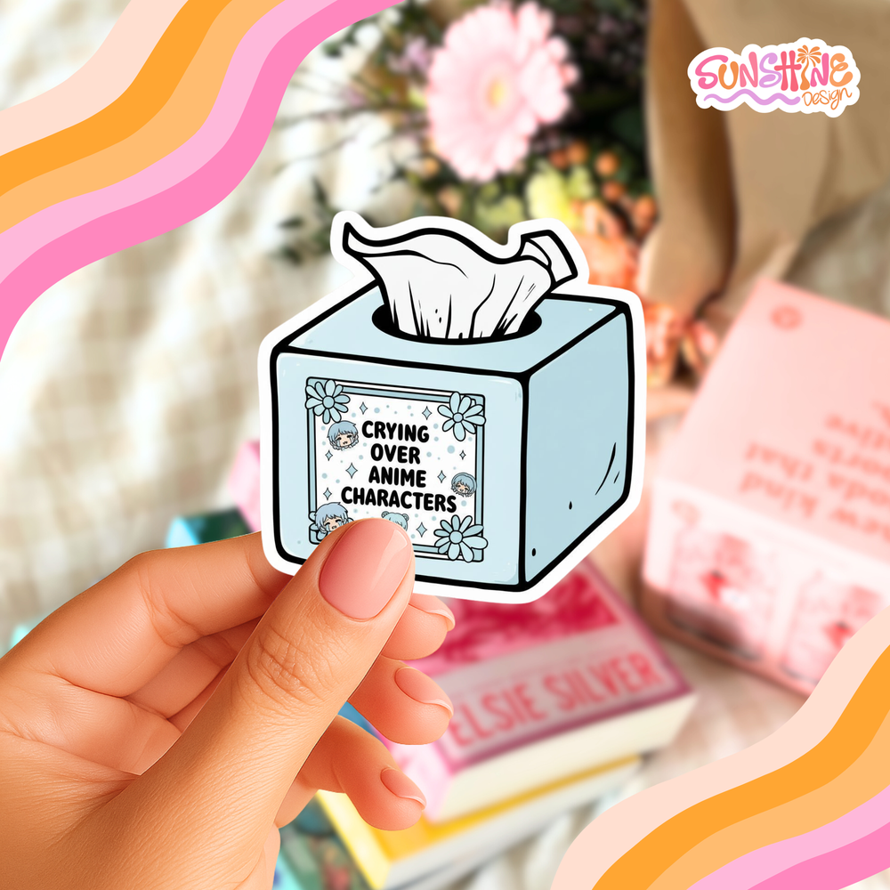 Crying Over Anime Sticker