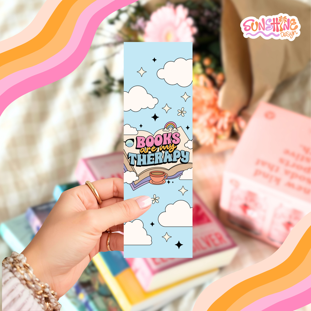 Books are Therapy Bookmark