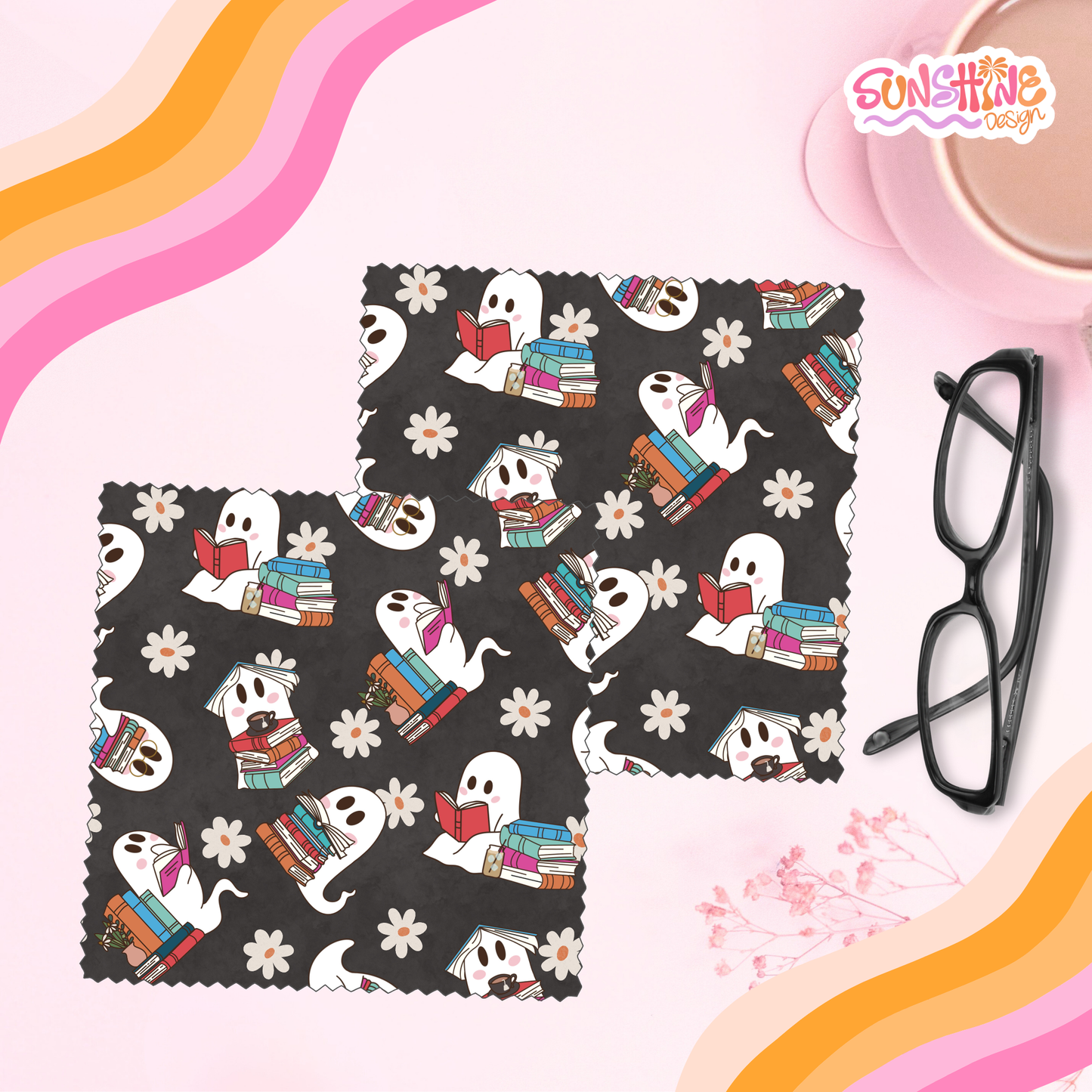 Bookish Ghost Glasses Cloth