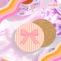 Load image into Gallery viewer, Pink Bow Coaster
