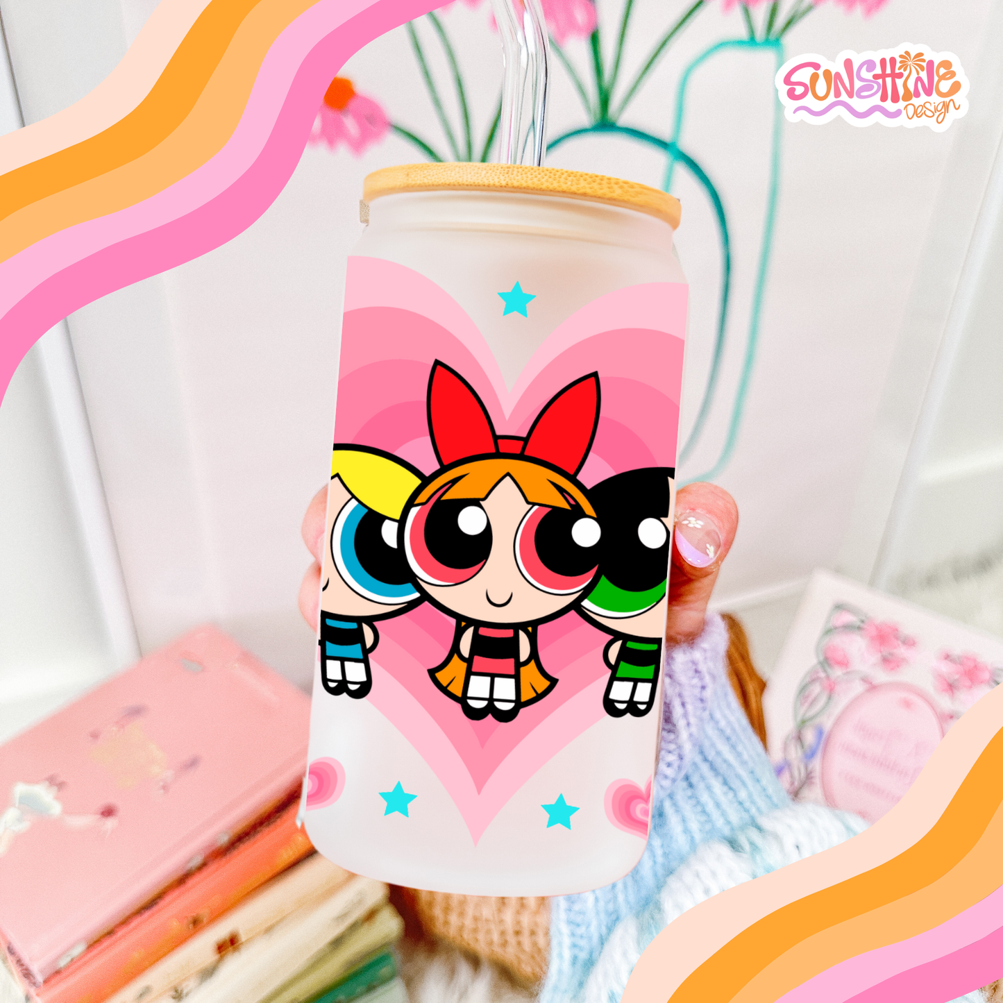 Copo de vidro das Powerpuff Girls