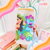 Load image into Gallery viewer, Aloha Stitch Glass Cup
