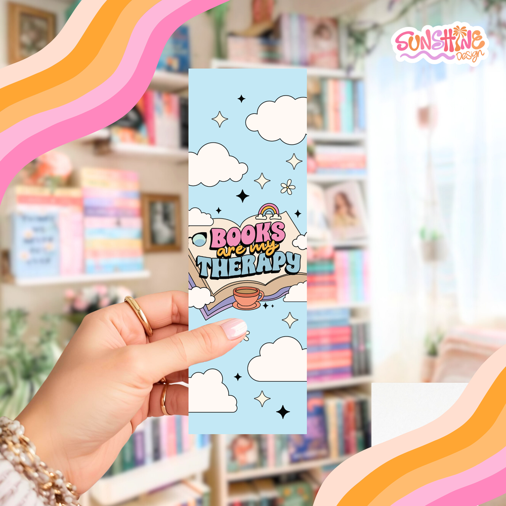 Books are Therapy Bookmark