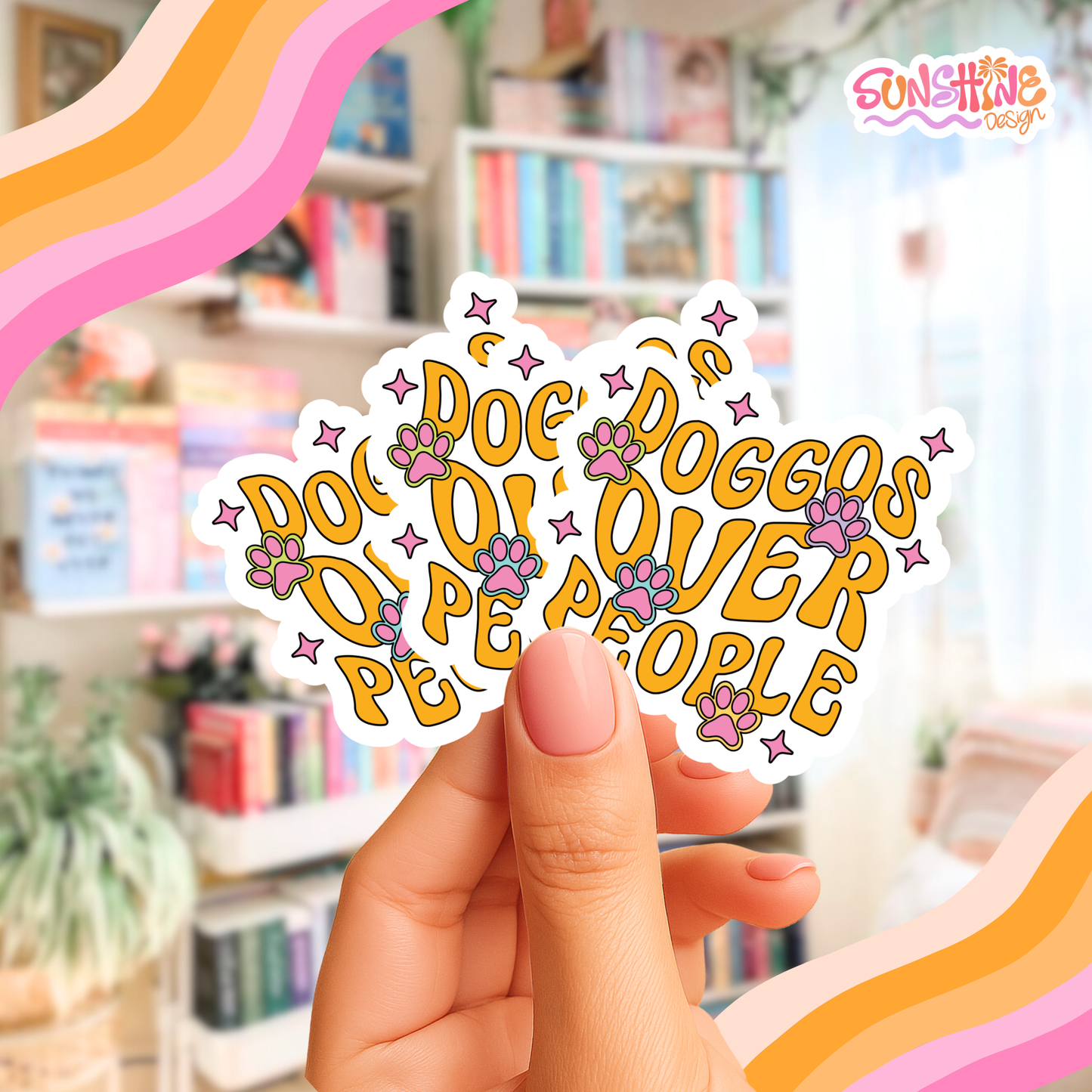 Autocolante "Cães acima de pessoas"