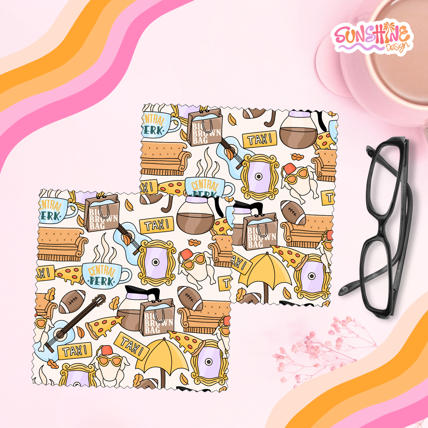 Friends Glasses Cloth