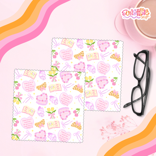 Bookish Vibes Glasses Cloth
