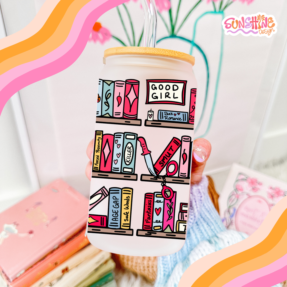 Cozy Reads Glass Cup