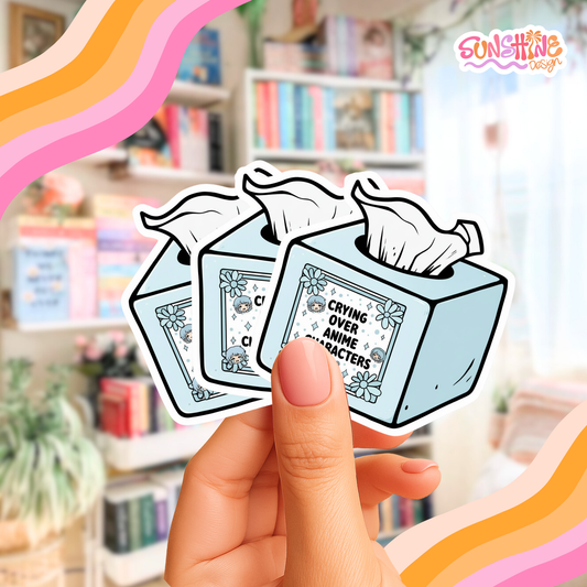 Autocolante de choro por causa de anime