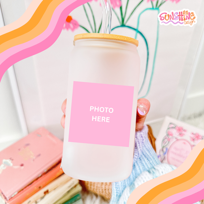 Copo de vidro personalizado