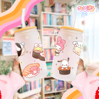 Load image into Gallery viewer, Sushi Kitty Glass Cup
