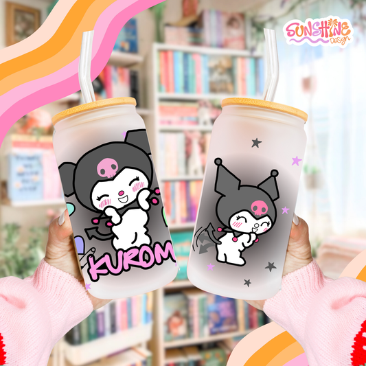 Copo de vidro Kuromi