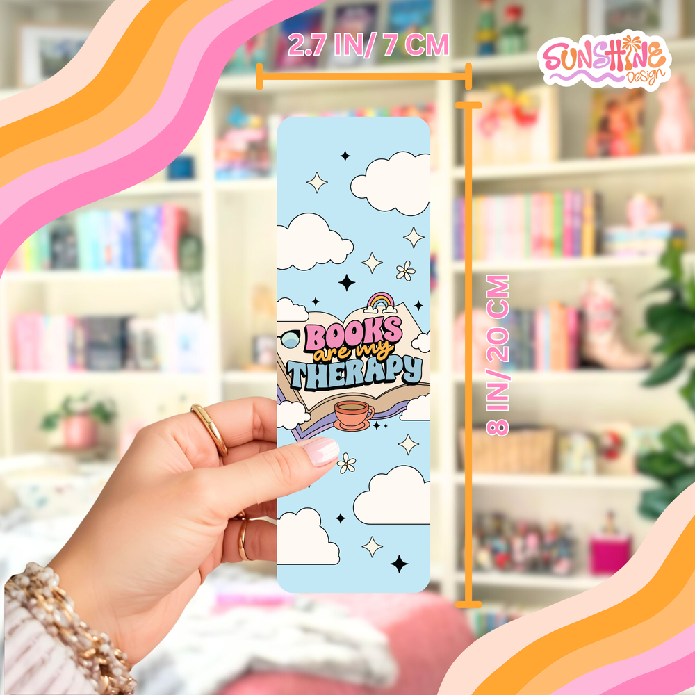 Books are Therapy Bookmark