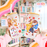 Load image into Gallery viewer, Beast &amp; Beauty Glass Cup
