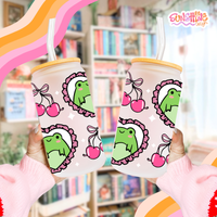 Load image into Gallery viewer, Cute Froggie Glass Cup

