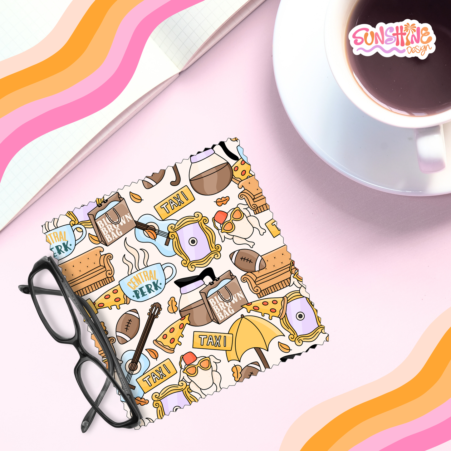 Friends Glasses Cloth