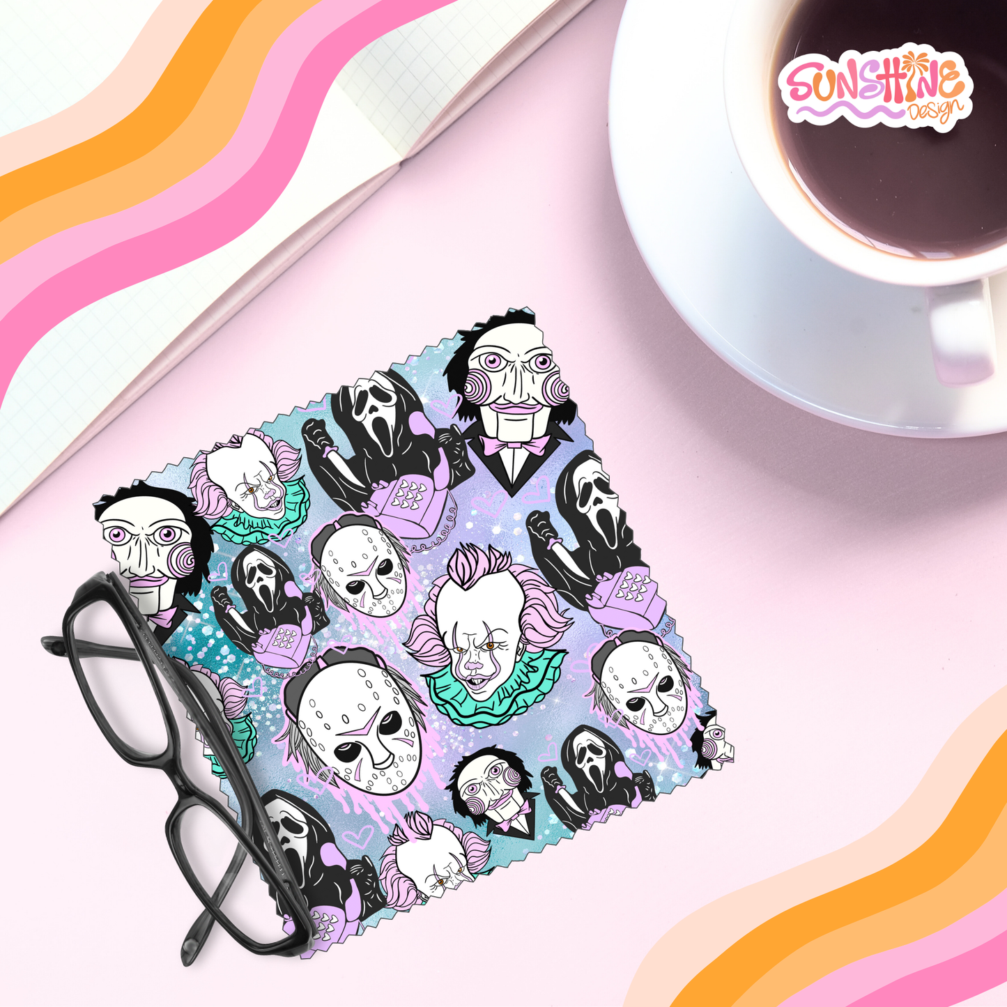 Pano para óculos de filmes de terror