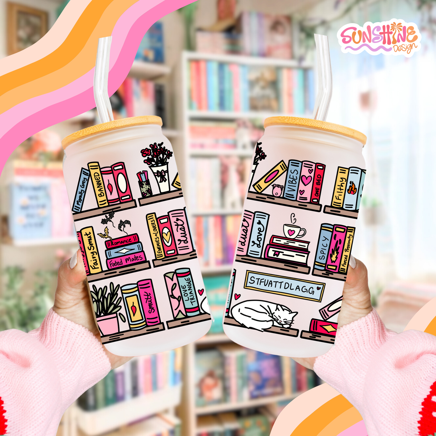 Copo de vidro Cozy Reads