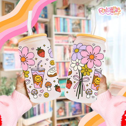 Copo de vidro Sweet Bloom