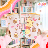 Load image into Gallery viewer, Winnie Pooh Glass Cup
