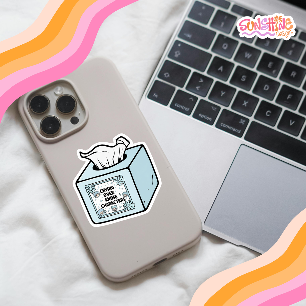 Crying Over Anime Sticker