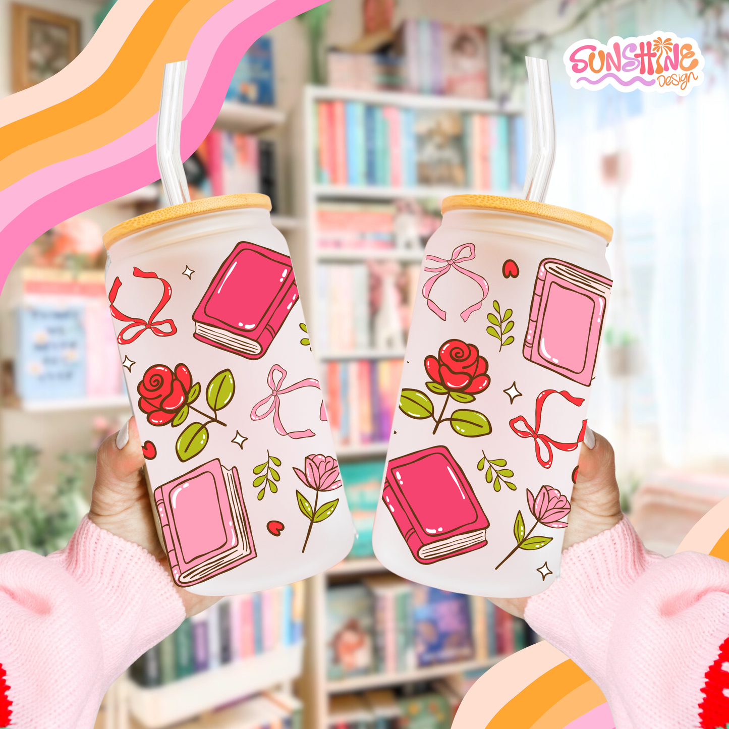 Chávena de Vidro Romance in Bloom