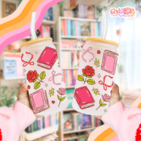 Load image into Gallery viewer, Romance in Bloom Glass Cup
