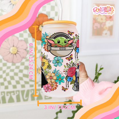 Copo de vidro Flor Galáctica