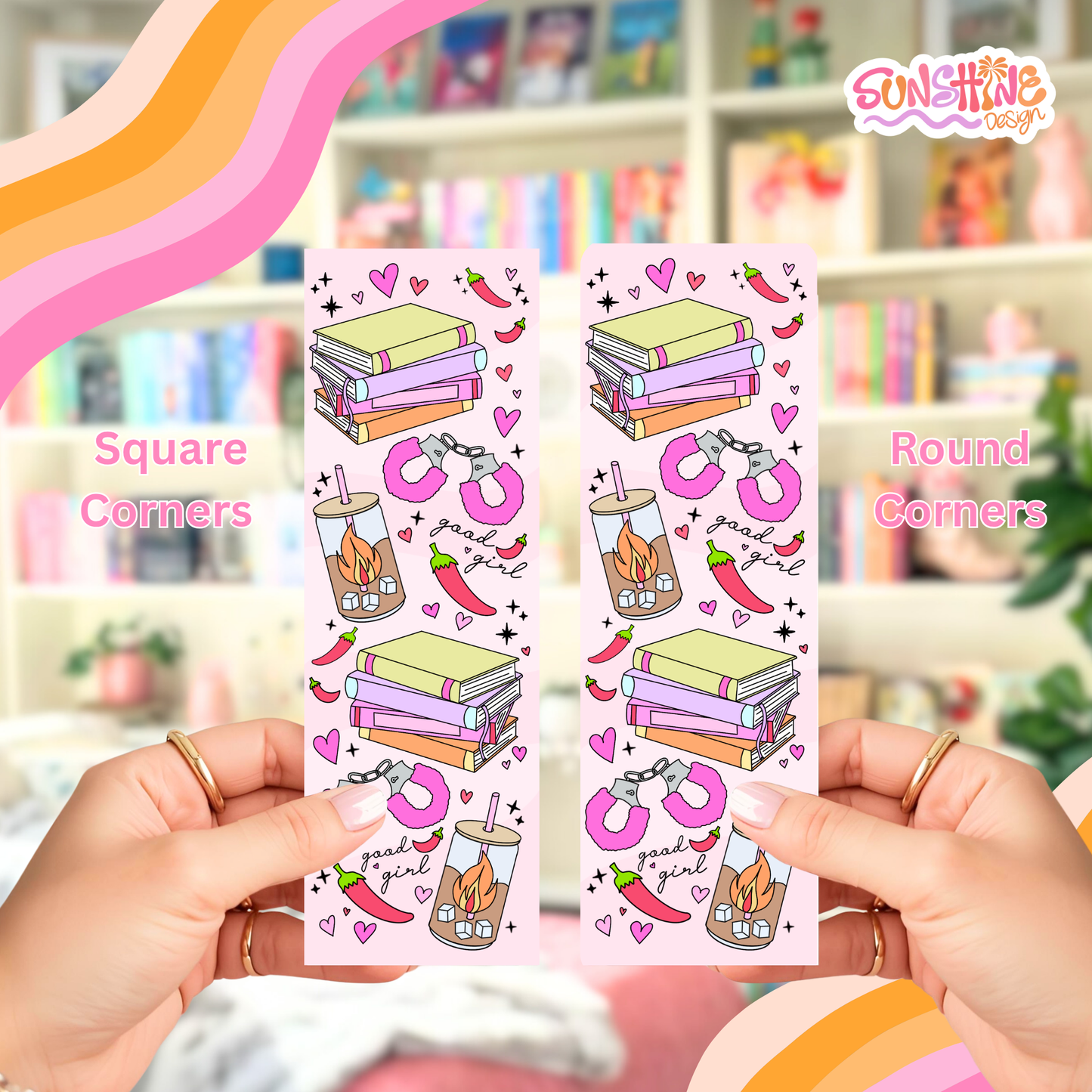 Pink Spicy Romance Bookmark