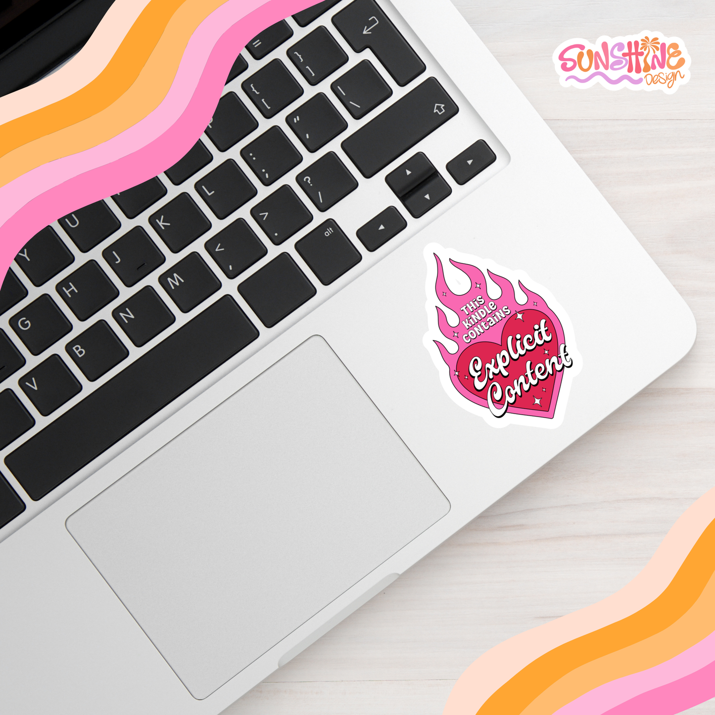 O Kindle contém um autocolante.