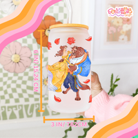 Load image into Gallery viewer, Beast &amp; Beauty Glass Cup
