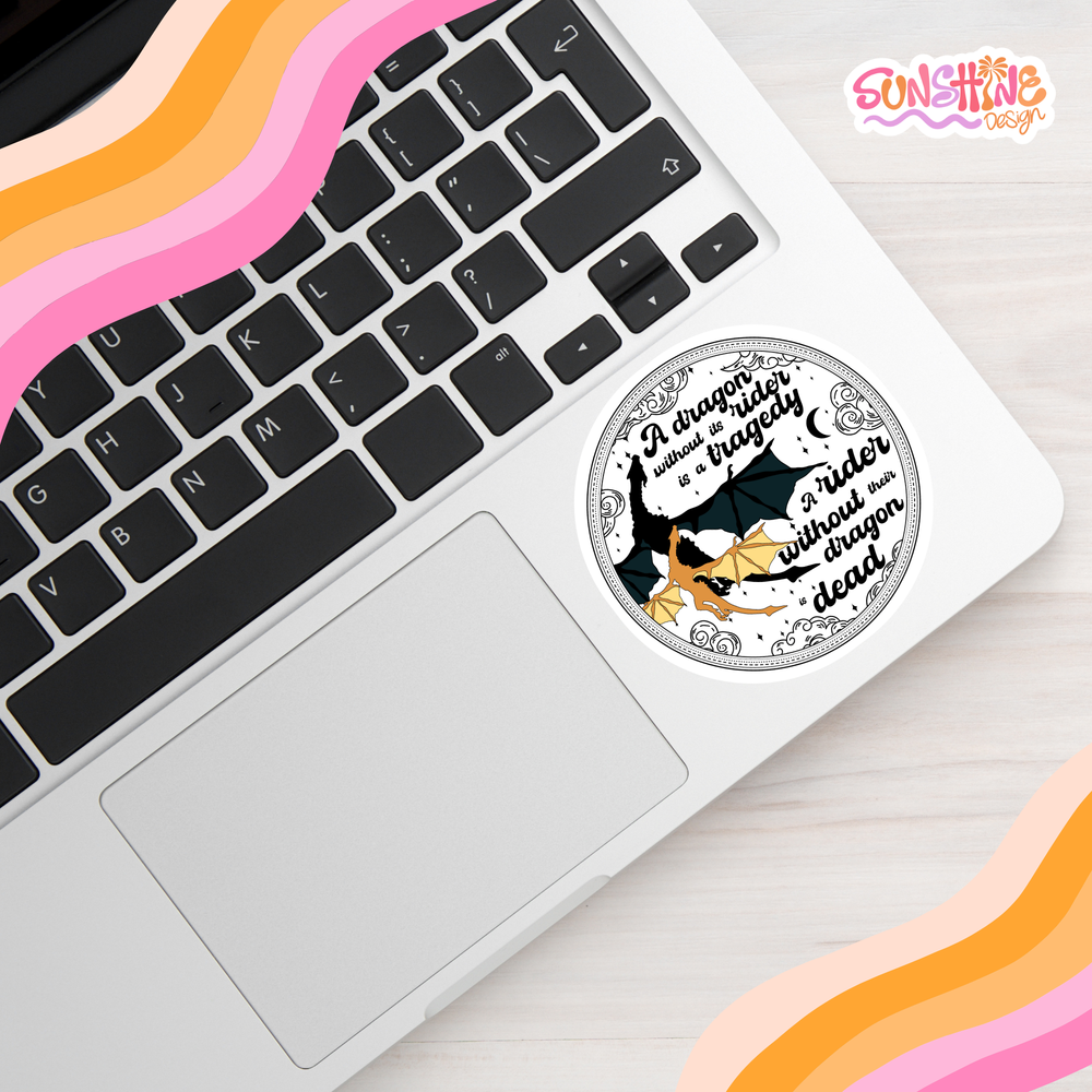 Dragon and Rider Sticker