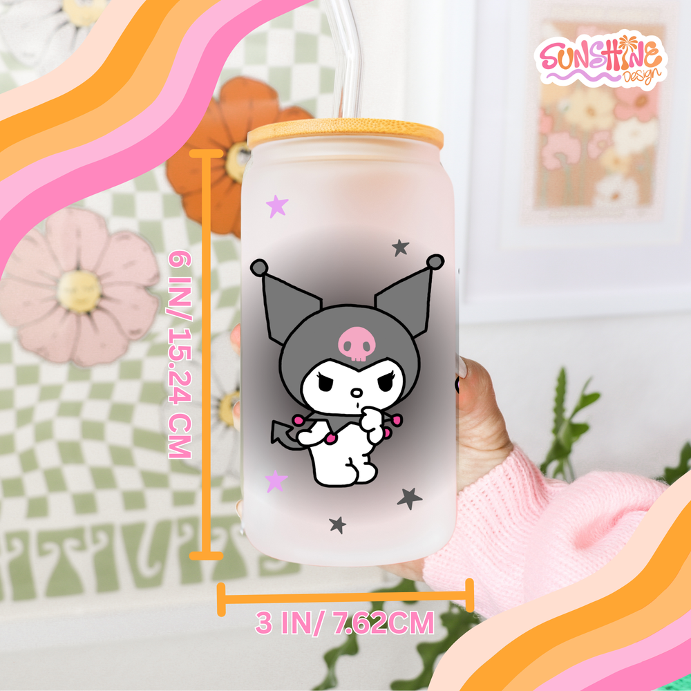 Kuromi Glass Cup